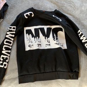 black NYC pullover